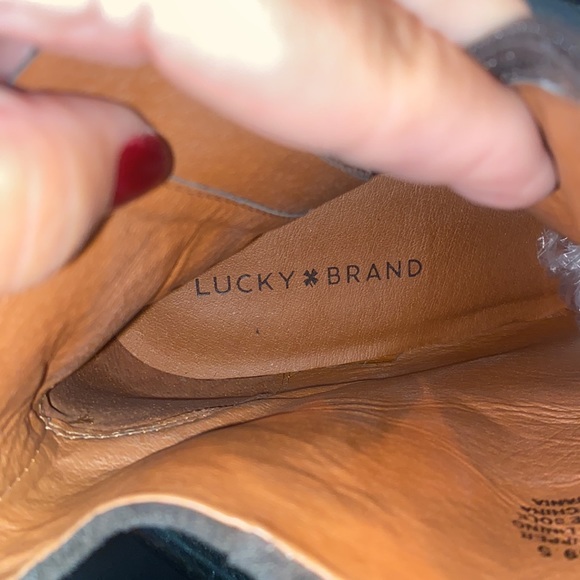 Lucky Brand Basel dark brown suede leather upper booties - Picture 8 of 8